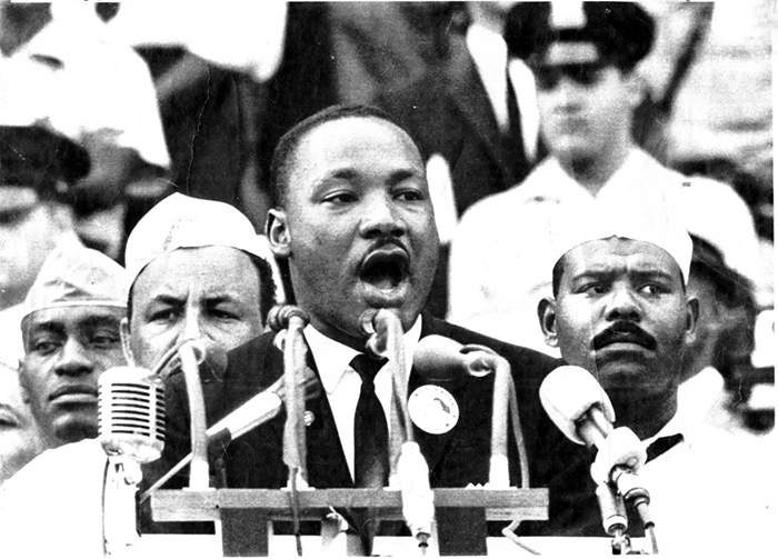 Martin Luther King Jr. delivering  his &#39;I Have a Dream&#39; speech on Aug. 28, 1963. UPI Photo